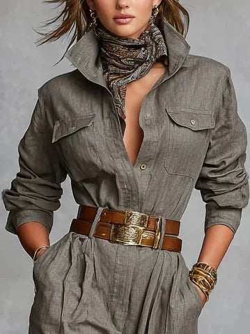 C&amp;M® | Elegant Suede Jumpsuit