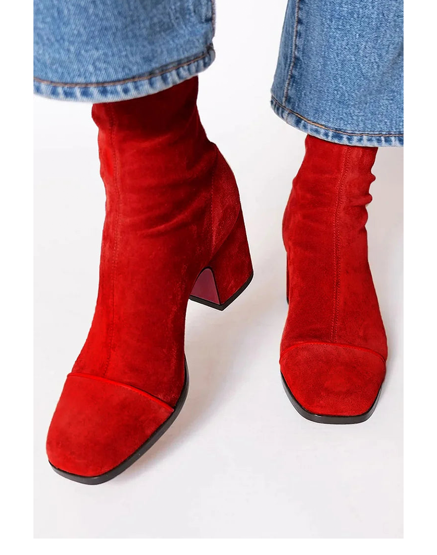 Square-Toe Ankle Boots