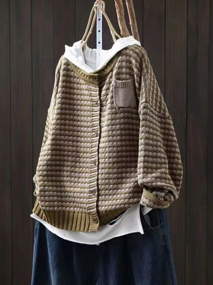 TEXTURED KNIT CARDIGAN
