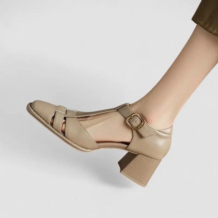Amara | Orthopedic T-Strap Block Heels
