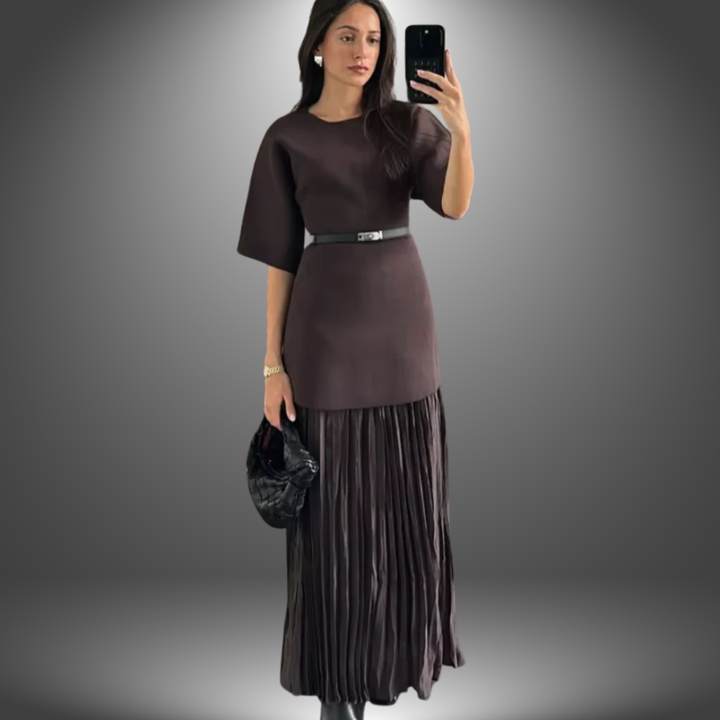 Arielle | Elegant Spliced Knitted Long Dress