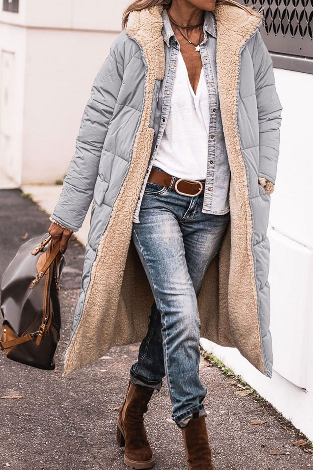 Elara | Reversible Sherpa Coat