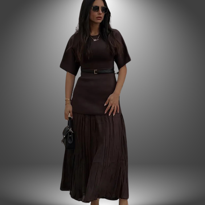 Arielle | Elegant Spliced Knitted Long Dress