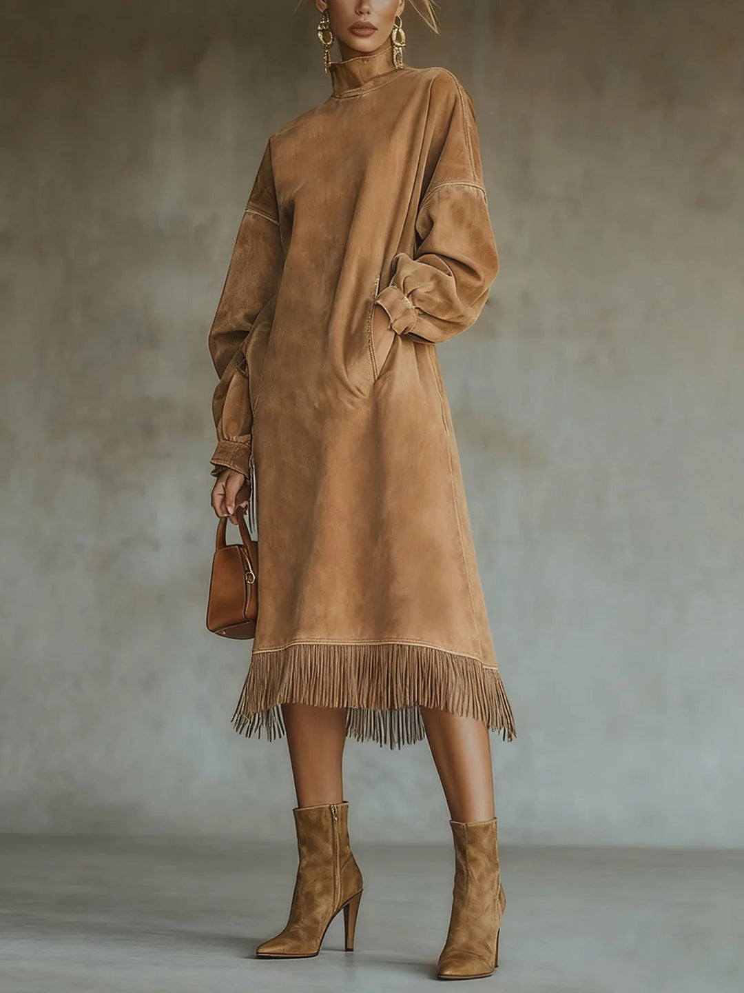 Suede Fringe Dress
