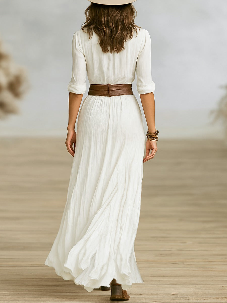 - Chic Flared Hem Dress