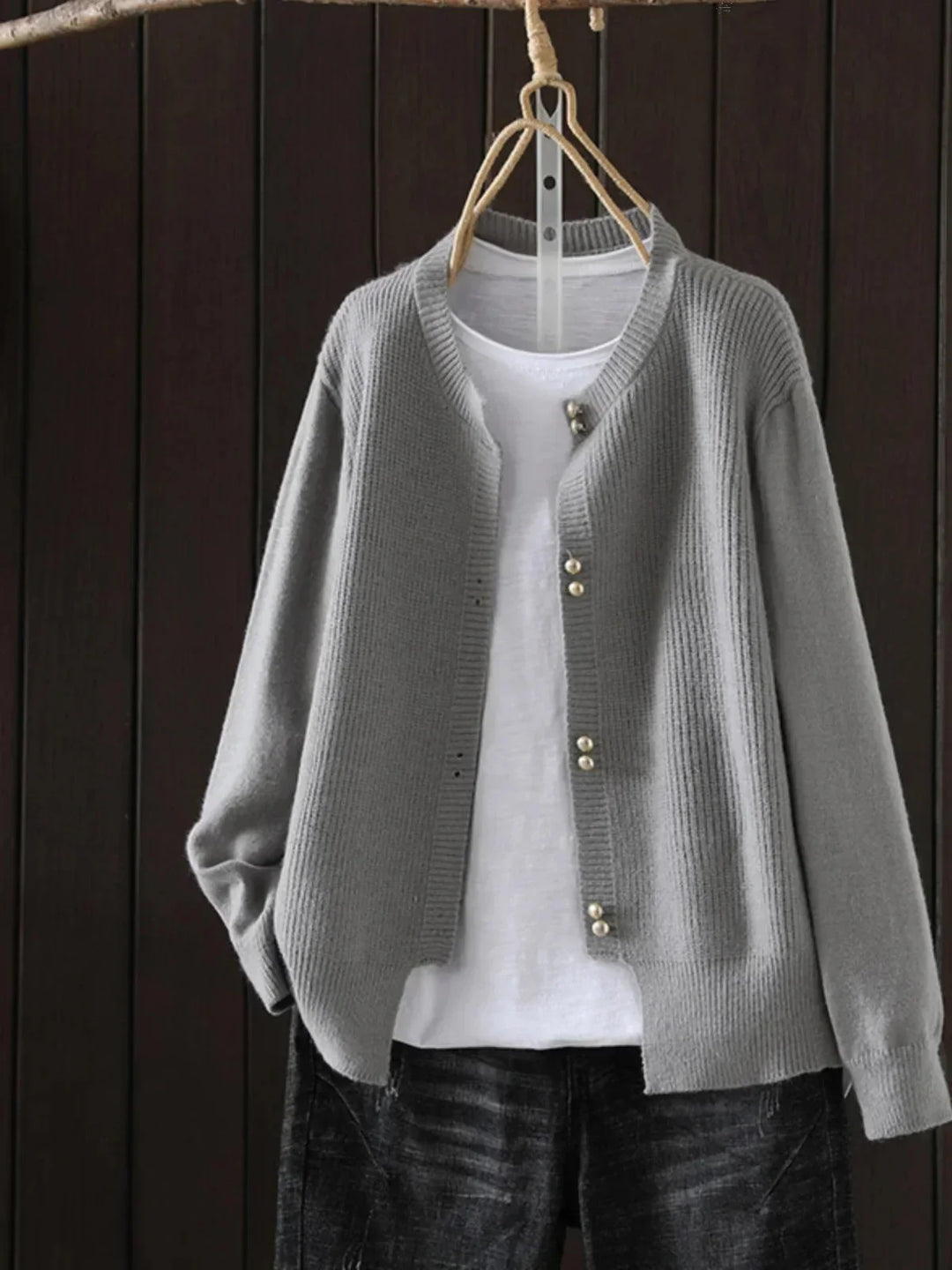 C&amp;M® | PEARL-BUTTON CARDIGAN