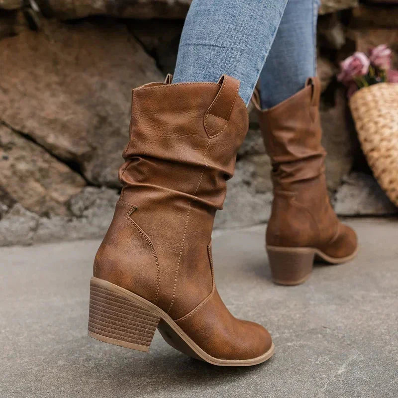 C&amp;M® | Classic Mid-Calf Western Boots
