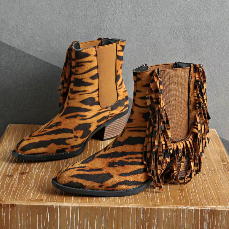 Luxury Fringe Ankle Boots