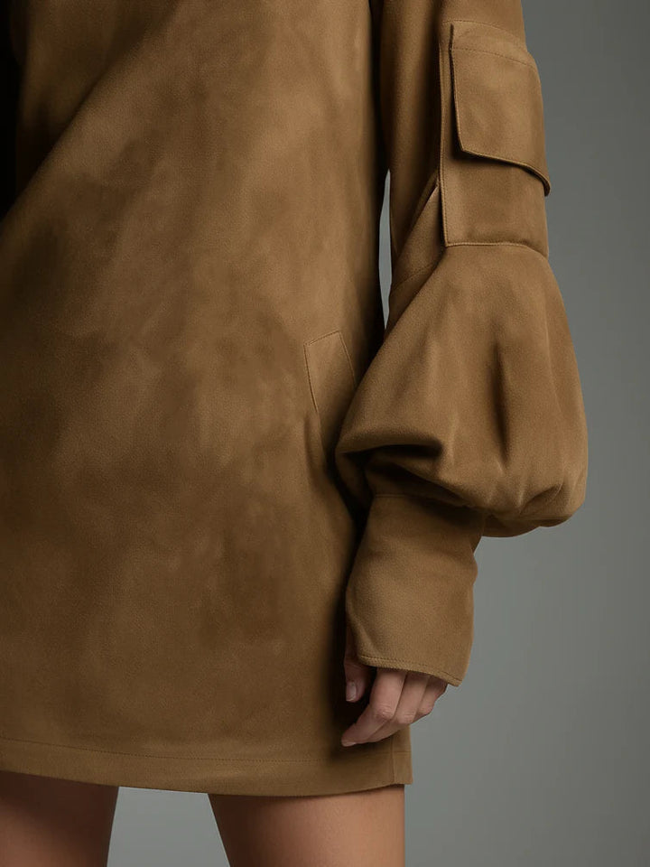C&amp;M® | Suede Turtleneck Mini Dress