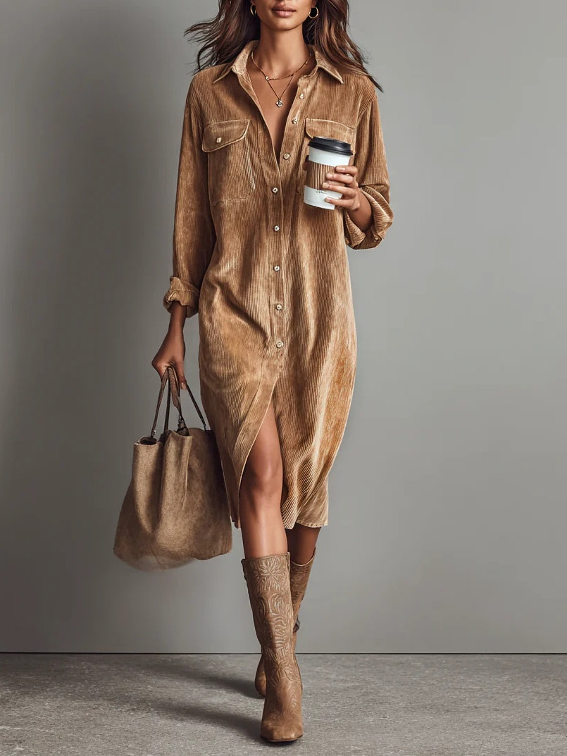 - Chic Flared Hem Dress