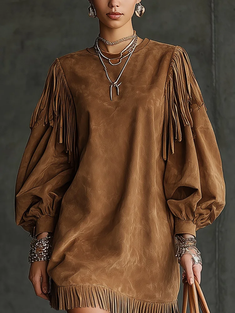 Suede Mini Dress