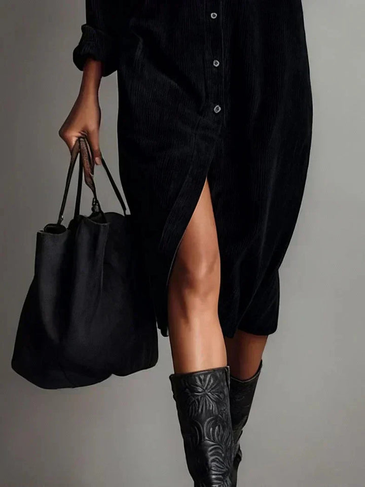 - Chic Flared Hem Dress