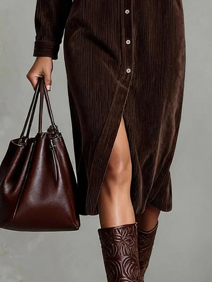 - Chic Flared Hem Dress