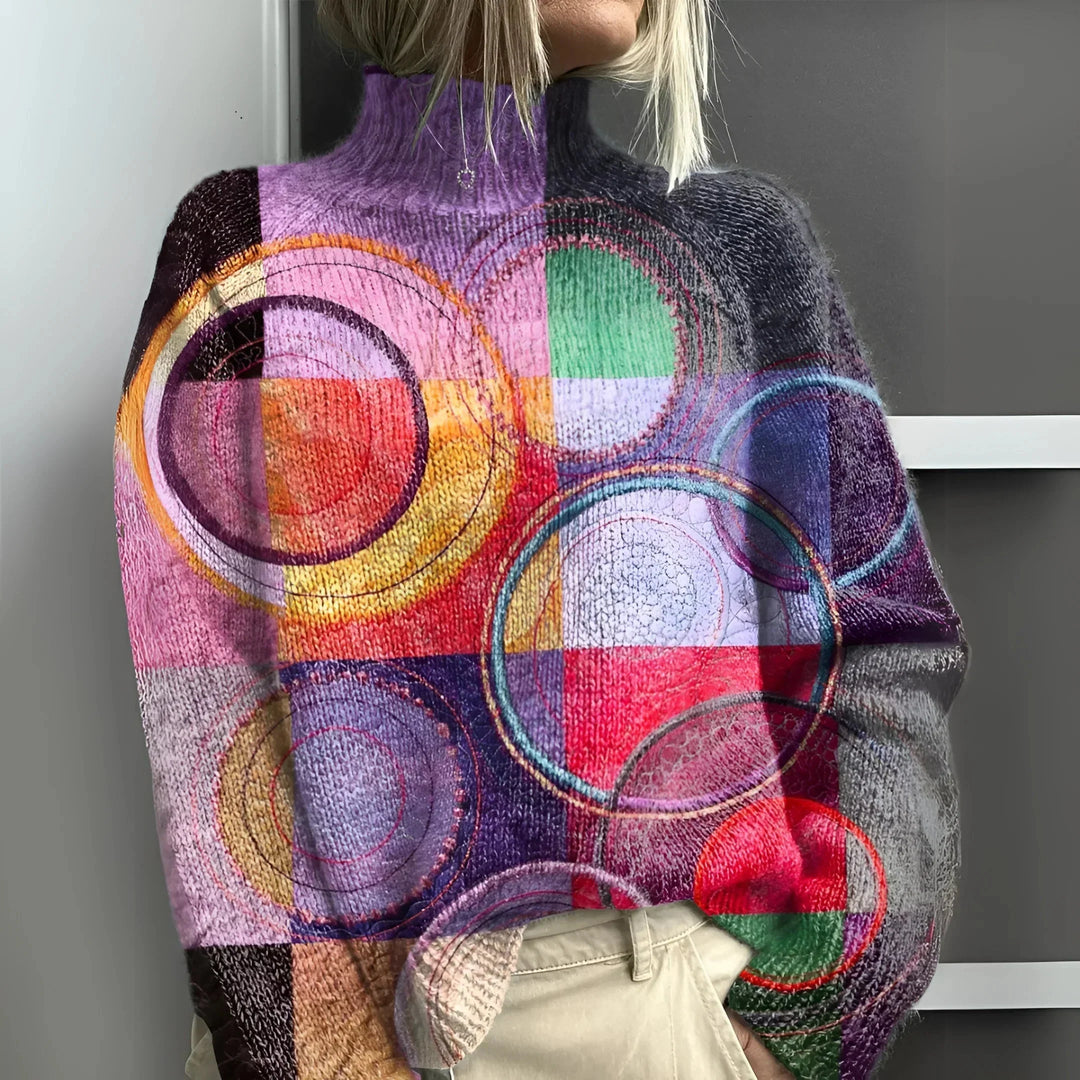C&amp;M® - Colorblock Knitted Turtleneck Sweater